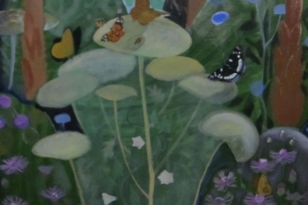 Александр Белашов. Лесные бабочки, 1988. Холст, темпера, 99х80,5 см. Мордовский республиканский музей изобразительных искусств имени С.Д. Эрьзи, Саранск