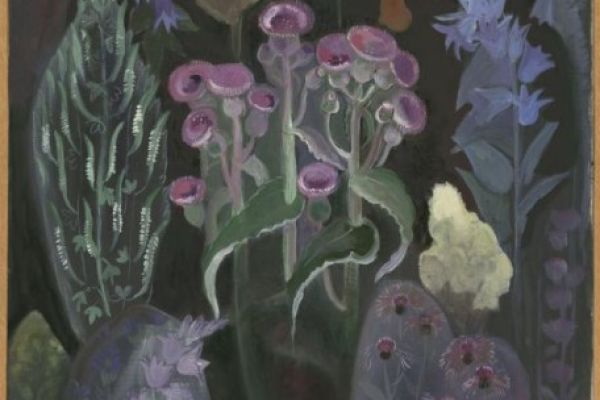 Александр Белашов. Колокольчики, 1990. Холст, масло, 79х120 см (с рамой). Государственный биологический музей имени К.А. Тимирязева, Москва