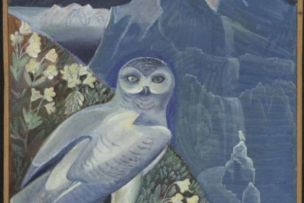 Александр Белашов. Полярная сова, 1992. Холст, масло, 84,5х103 см (с окантовкой). Государственный биологический музей имени К.А. Тимирязева, Москва