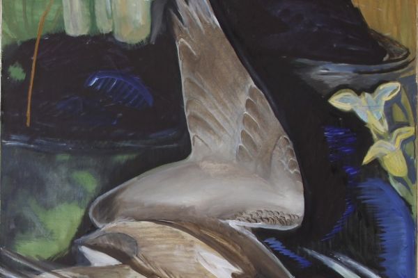 Александр Белашов. Скопа и хариус, 2002. Холст, масло. Фото из архива А.А. Белашова