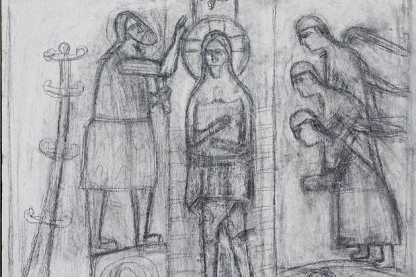 Анатолий Комелин. Крещение. Рисунок на камне, 2005-2023. Фото из архива А. Комелина