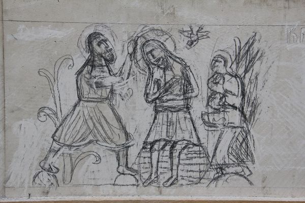 Анатолий Комелин. Крещение. Рисунок на камне, 2005-2023. Фото из архива А. Комелина