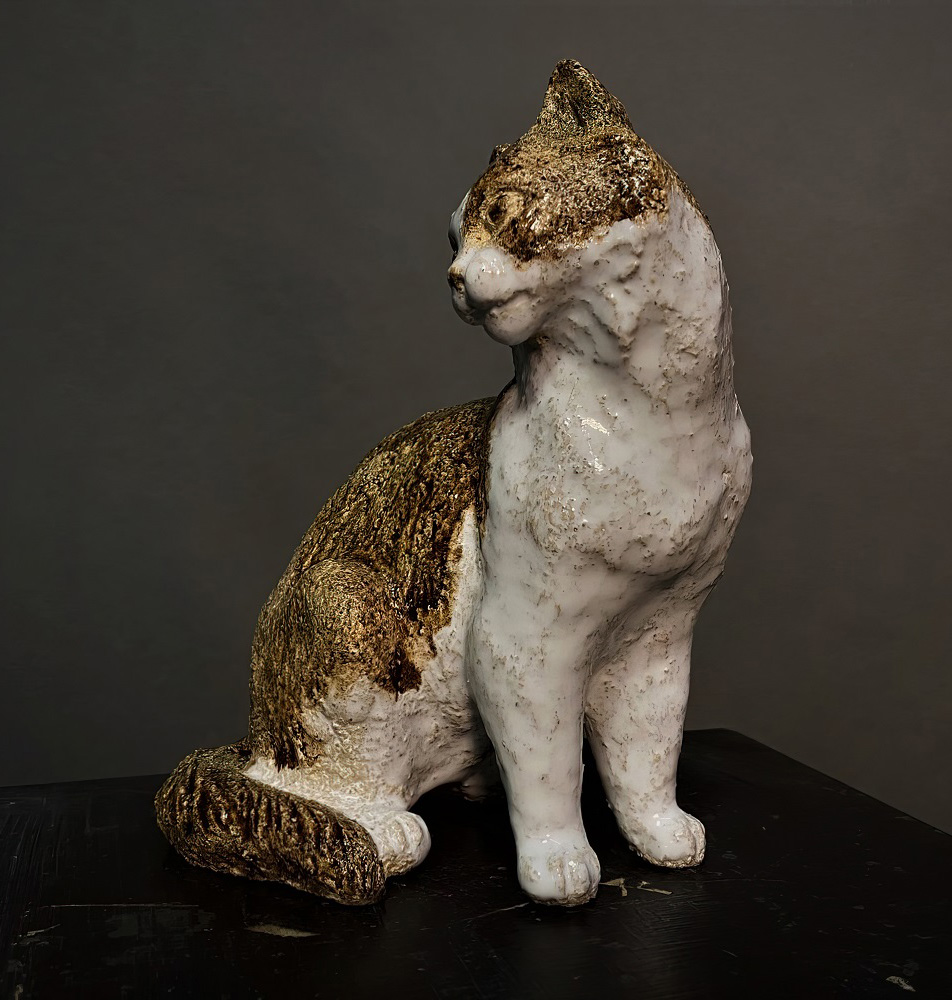 ''Кошка'', 2022. Керамика, 30х15х15 см
